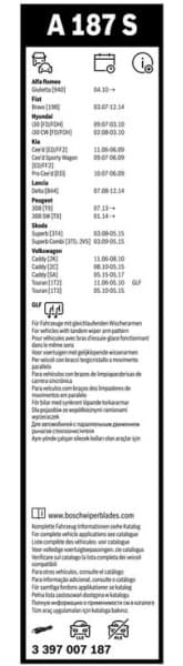 Wiper blade set BOSCH 2psc 3397007187 - image 5