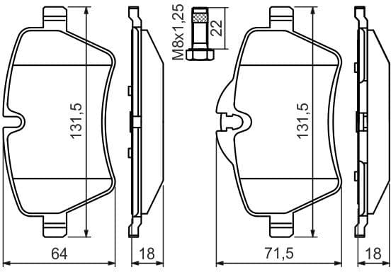 Brake Pad Set, disc brake 0986494489 - image 12