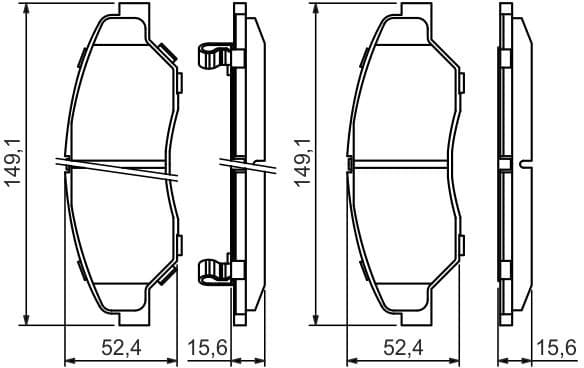 Brake Pad Set, disc brake 0986424696 - image 6
