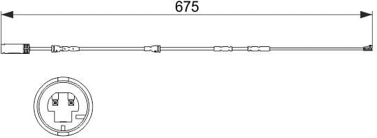 Warning Contact, brake pad wear 1987473516 - image 7