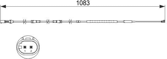 Warning Contact, brake pad wear 1987473500 - image 7