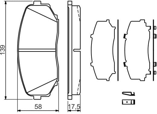 Brake Pad Set, disc brake 0986494375 - image 13