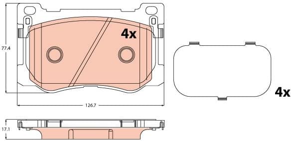 Brake Pad Set, disc brake GDB2311