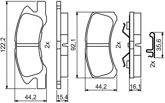 Brake Pad Set, disc brake 0986494878 - image 2