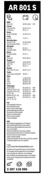 Wiper blade set BOSCH 2psc 3397118996 - image 5