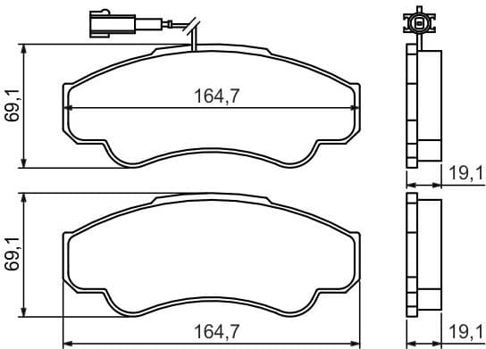 Brake Pad Set, disc brake 0986424769 - image 8