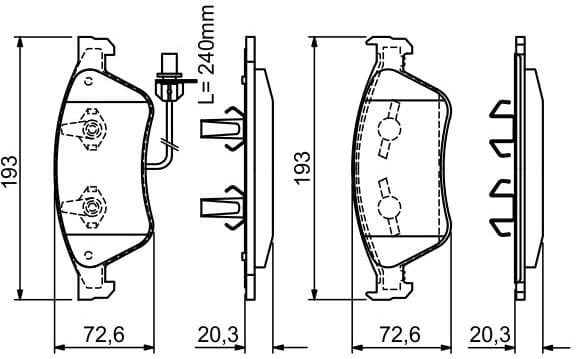 Brake Pad Set, disc brake 0986494200 - image 11