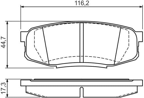 Brake Pad Set, disc brake 0986494380 - image 3