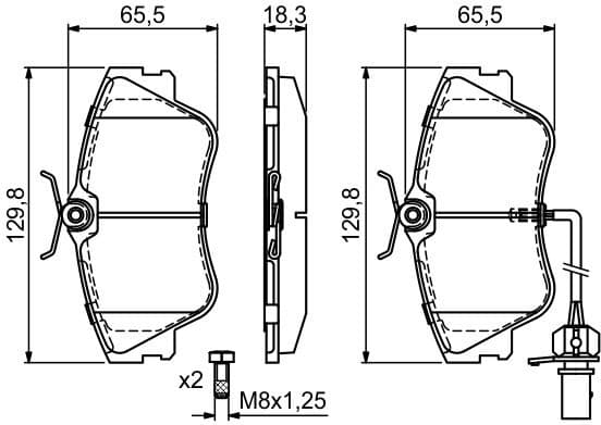Brake Pad Set, disc brake 0986424672 - image 8