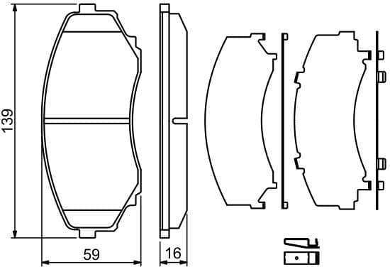 Brake Pad Set, disc brake 0986494204 - image 12