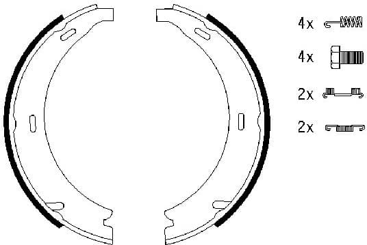 Brake Shoe Set, parking brake 0986487543 - image 10