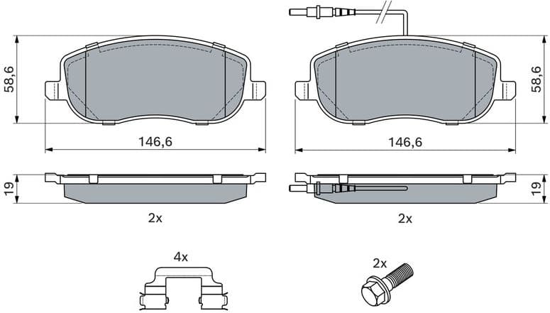 Brake Pad Set, disc brake 0986494615 - image 2