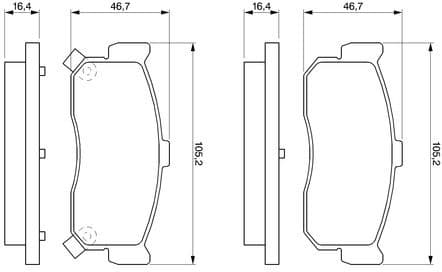 Brake Pad Set, disc brake 0986461144 - image 2