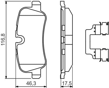 Brake Pad Set, disc brake 0986494636