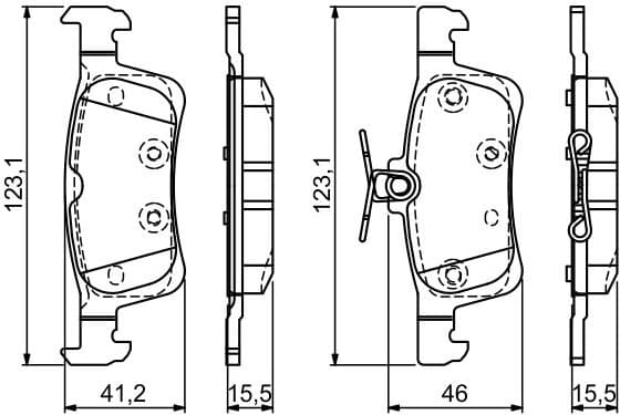 Brake Pad Set, disc brake 0986494715 - image 4