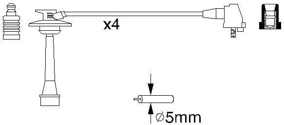 Ignition Cable Kit 0986356933 - image 10
