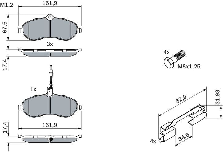Brake Pad Set, disc brake 0986494163 - image 12
