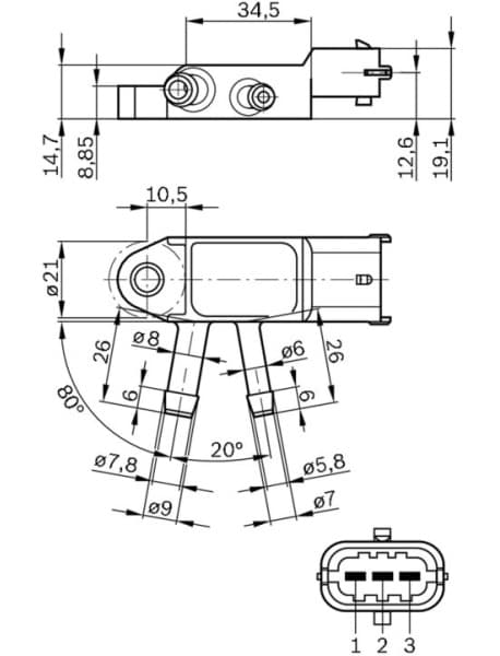 Sensor, exhaust pressure 0281002772 - image 14