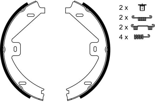 Brake Shoe Set, parking brake 0986487752 - image 7