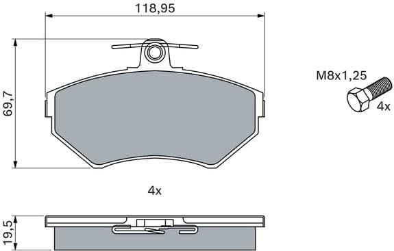 Brake Pad Set, disc brake 0986494021 - image 8
