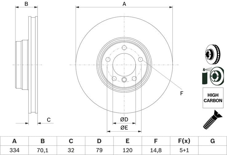 Brake Disc 0986478623 - image 2