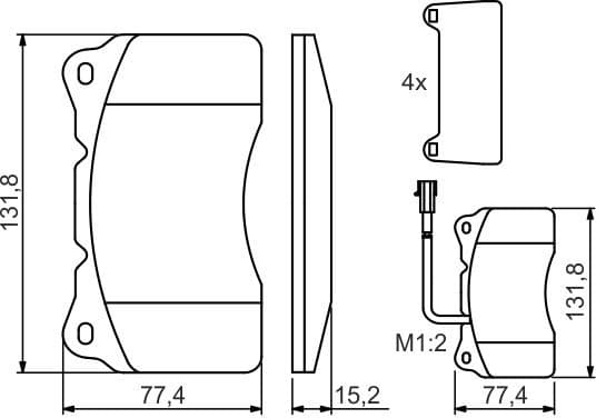 Brake Pad Set, disc brake 0986494131 - image 2