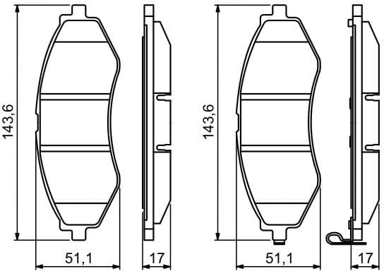 Brake Pad Set, disc brake 0986494343 - image 12