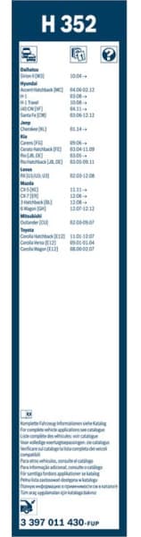 Wiper blade BOSCH, 1psc 3397011430 - image 2