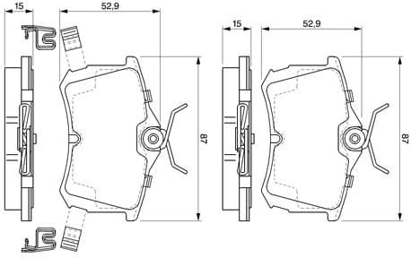 Brake Pad Set, disc brake 0986424661 - image 8