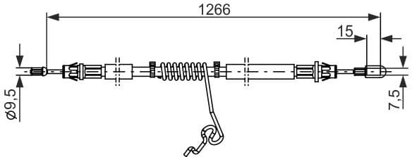 Cable Pull, parking brake 1 987 482 281 - image 2