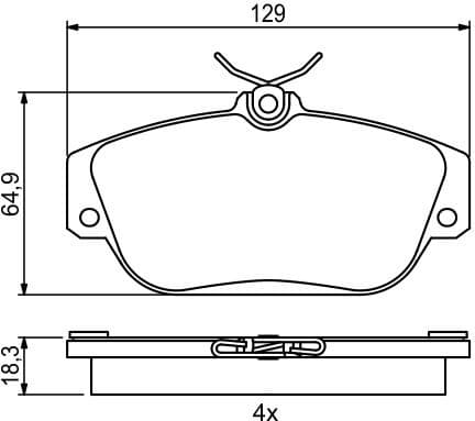 Brake Pad Set, disc brake 0986424016 - image 4