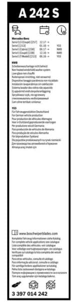 Wiper blade set BOSCH 2psc 3397014242 - image 3