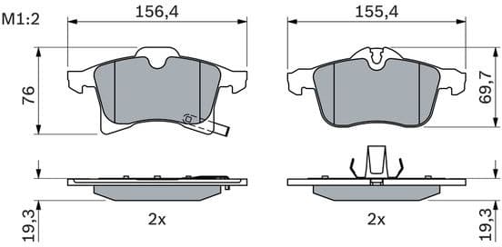 Brake Pad Set, disc brake 0986424707 - image 12