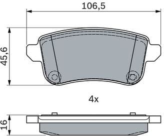 Brake Pad Set, disc brake 0986494978 - image 4