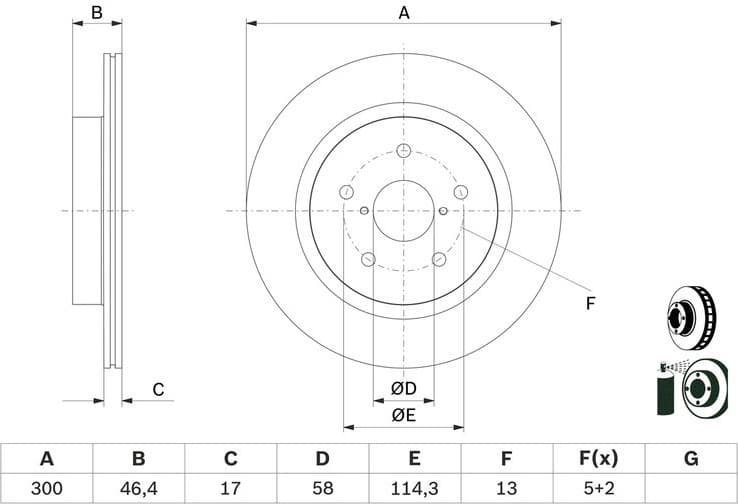 Brake Disc 0986479D64 - image 2