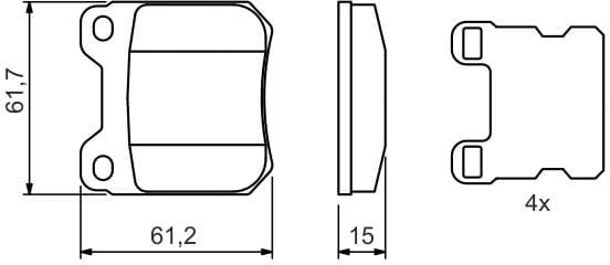 Brake Pad Set, disc brake 0986490500 - image 12