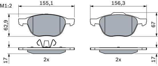 Brake Pad Set, disc brake 0986424794 - image 12
