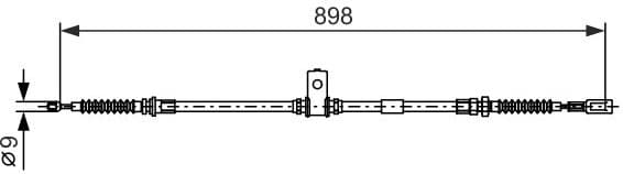 Cable Pull, parking brake 1 987 482 397 - image 2