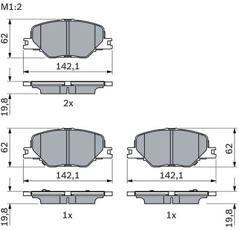 Brake Pad Set, disc brake 0986424868 - image 2
