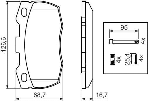 Brake Pad Set, disc brake 0986494291 - image 9