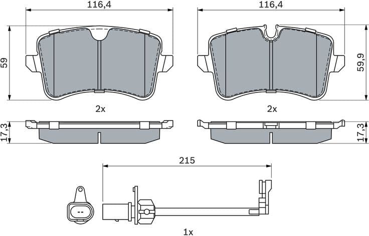 Brake Pad Set, disc brake 0986494916 - image 7