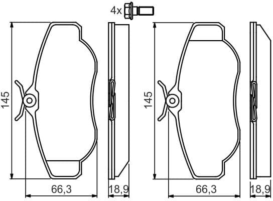 Brake Pad Set, disc brake 0986424565 - image 2