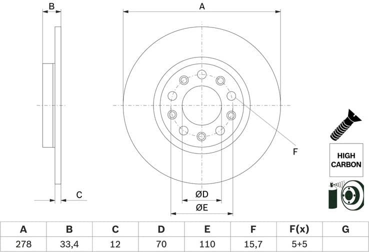 Brake Disc 0 986 479 H24 - image 2
