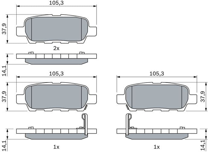 Brake Pad Set, disc brake 0986494090 - image 12