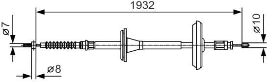 Cable Pull, parking brake 1 987 482 021 - image 2