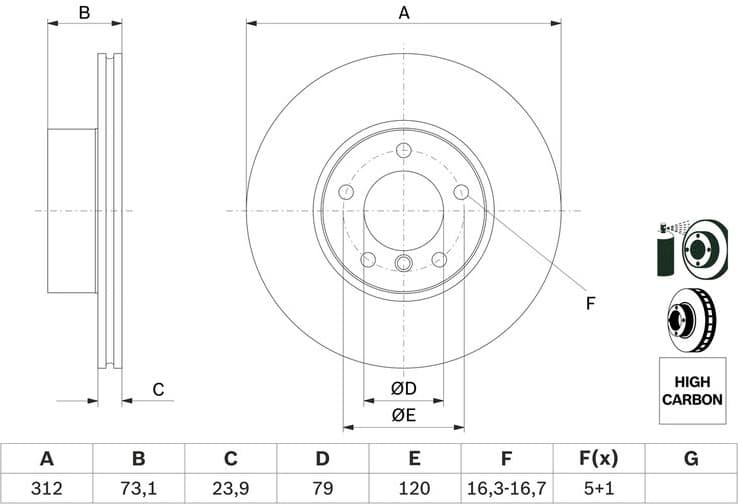 Brake Disc 0986479381 - image 7