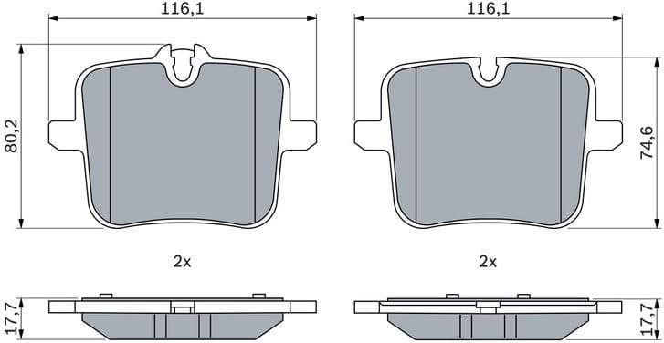 Brake Pad Set, disc brake 0986424923 - image 6