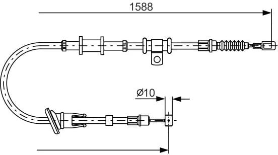 Cable Pull, parking brake 1 987 482 245 - image 2