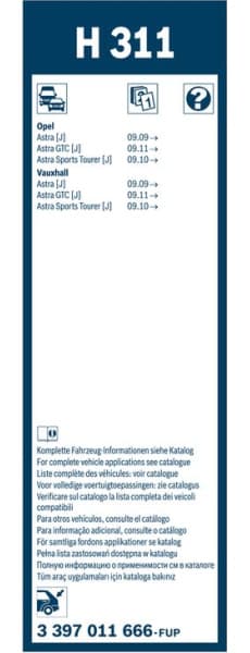 Wiper blade BOSCH, 1psc 3397011666 - image 2