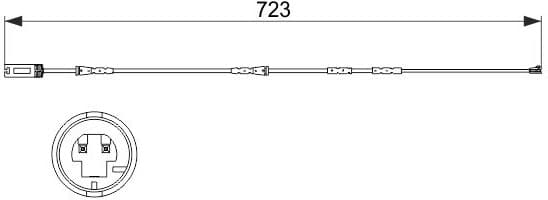 Warning Contact, brake pad wear 1987473514 - image 6